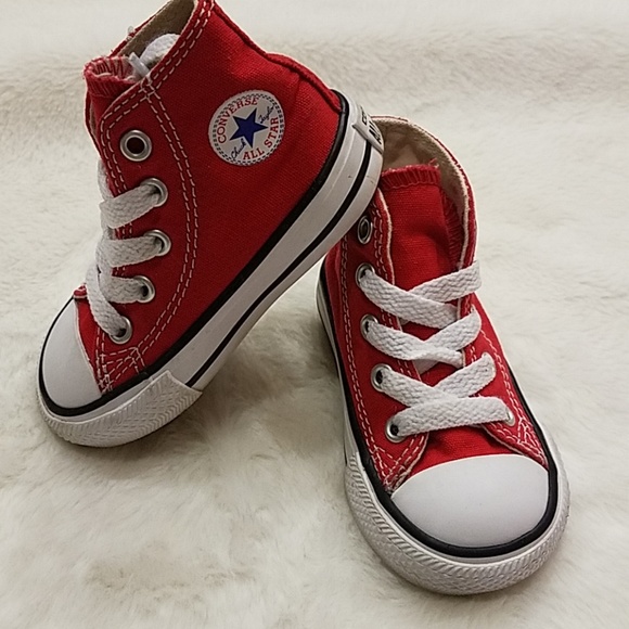 baby girl red converse